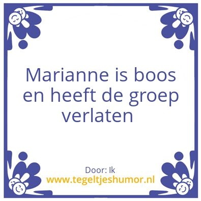 Tegeltje: Ik