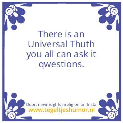 Tegeltje: New Insights In Religion.
