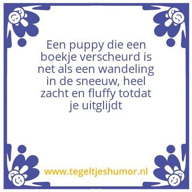 Tegeltje: Puppy
