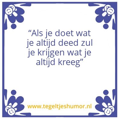 Tegeltje: werkwijze