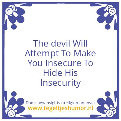 Tegeltje: The devil ..