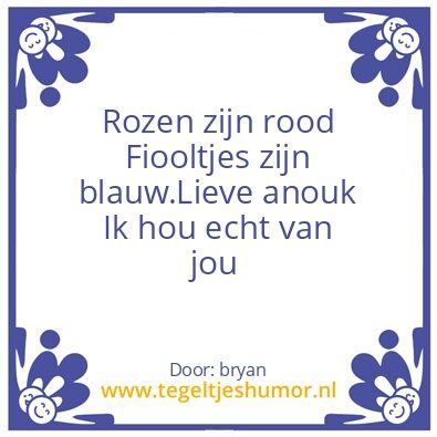 Tegeltje: anouk