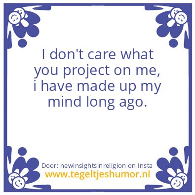 Tegeltje: projecting