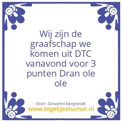 Tegeltje: De graafschap