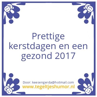 Tegeltje: Kerstgroet.
