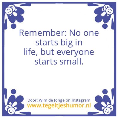 Tegeltje: “winners” in life ?