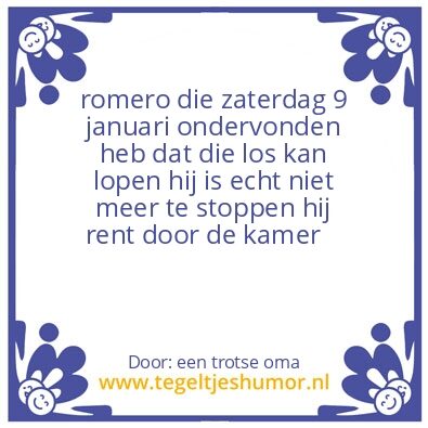 Tegeltje: romero