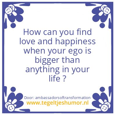 Tegeltje: Love = Happiness