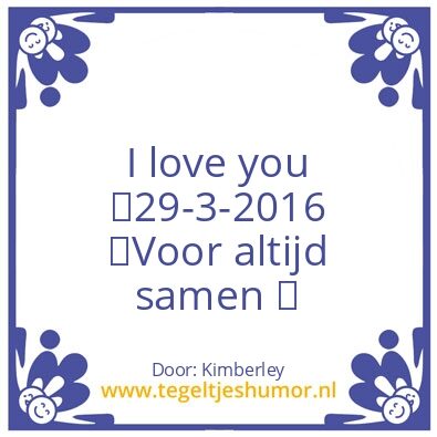 Tegeltje: Kimberley