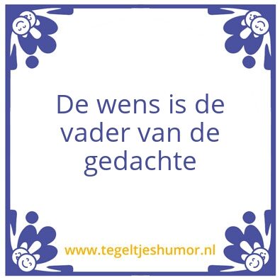 Tegeltje: Wens