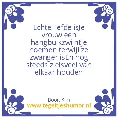 Tegeltje: Echte liefde