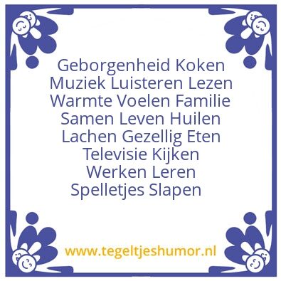 Tegeltje: Ons Huis