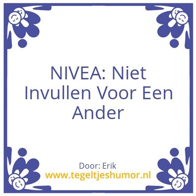 Tegeltje: Nivea2