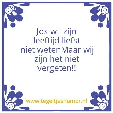 Tegeltje: leeftijd
