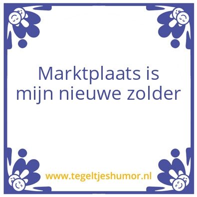 Tegeltje: Marktplaats