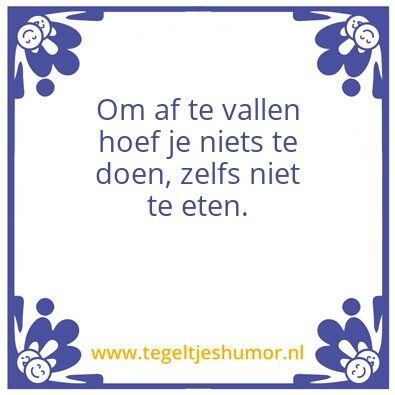 Tegeltje: Afvallen