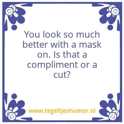 Tegeltje: mask
