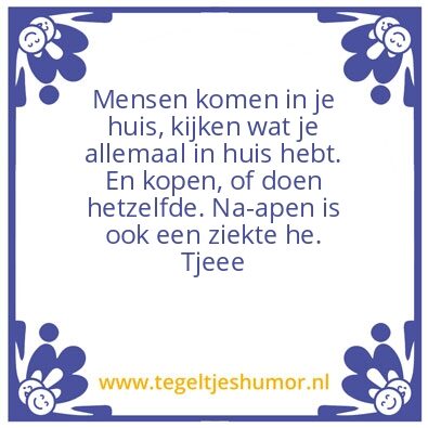 Tegeltje: na-apers