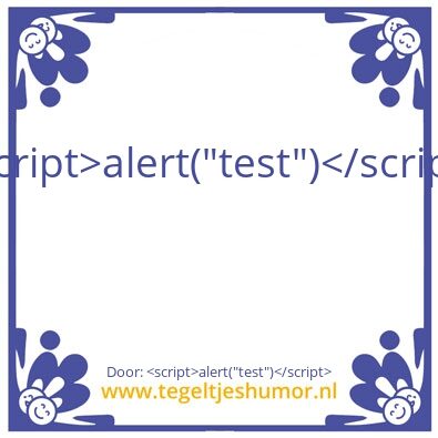 Tegeltje: Tegeltje