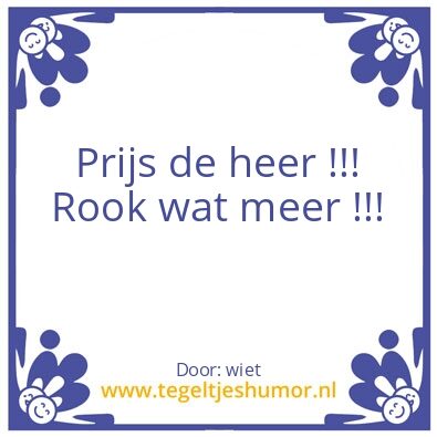 Tegeltje: wiet