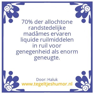 Tegeltje: 70% kech