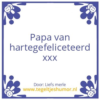 Tegeltje: Papa