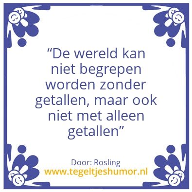 Tegeltje: getallen