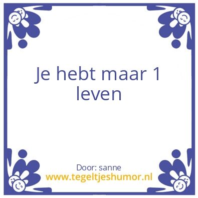 Tegeltje: Sanne