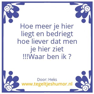 Tegeltje: Waarheid