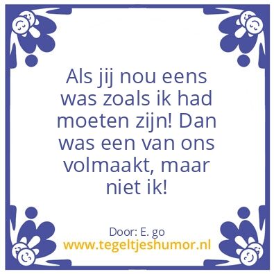 Tegeltje: zelfkennis