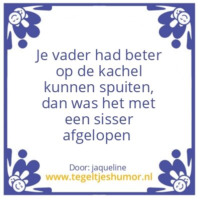 Tegeltje: sisser