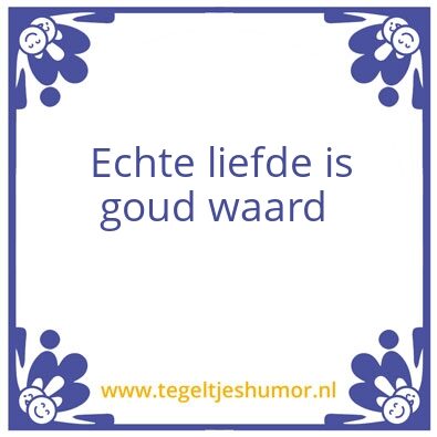 Tegeltje: Liefde