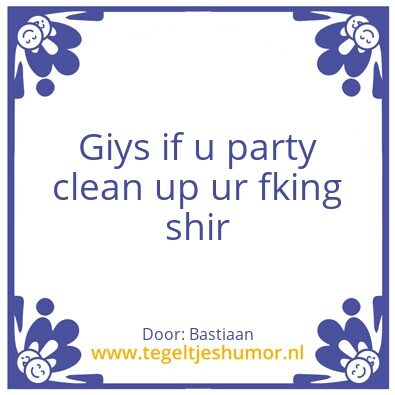 Tegeltje: .