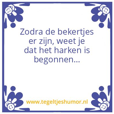 Tegeltje: Beker