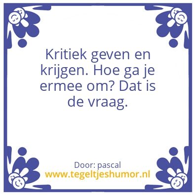 Tegeltje: kritiek