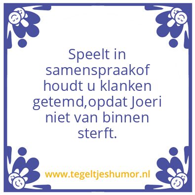 Tegeltje: Samenspraak