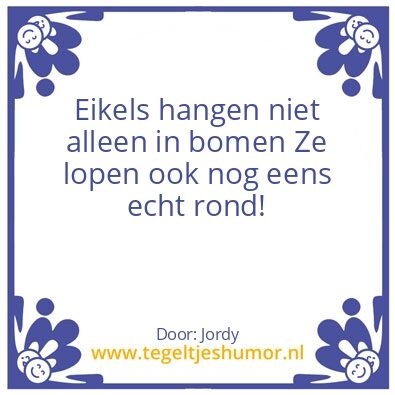 Tegeltje: eikels