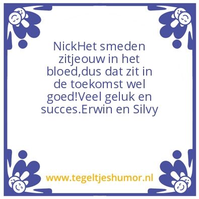 Tegeltje: nick