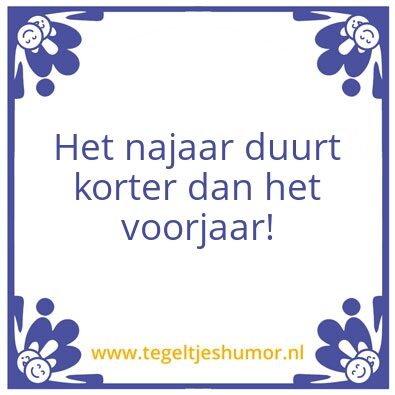 Tegeltje: Najaar