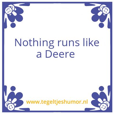 Tegeltje: John Deere