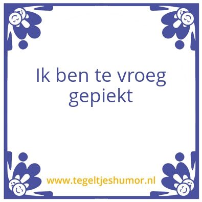 Tegeltje: Boeie
