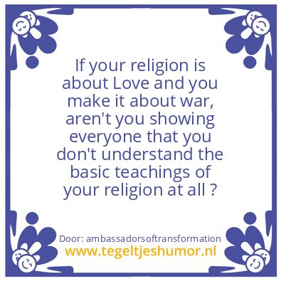 Tegeltje: teachings of your religion
