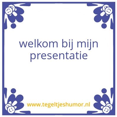 Tegeltje: welkom