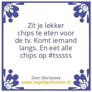 Tegeltje: Tssssss