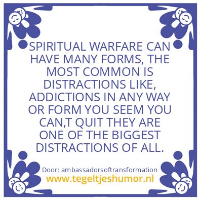 Tegeltje: Spiritual Warfare