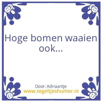 Tegeltje: bomen