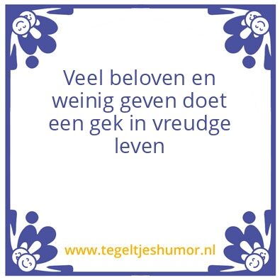 Tegeltje: een gek