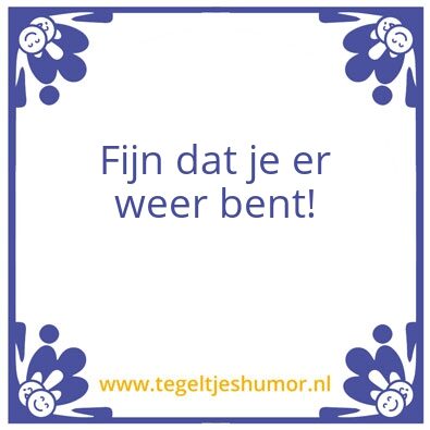 Tegeltje: ochtend