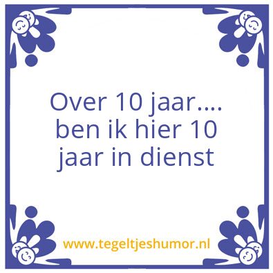 Tegeltje: indienst