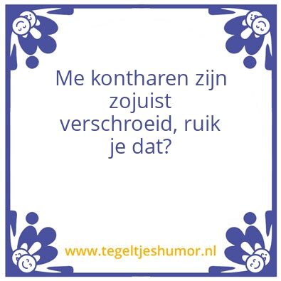 Tegeltje: Hdje